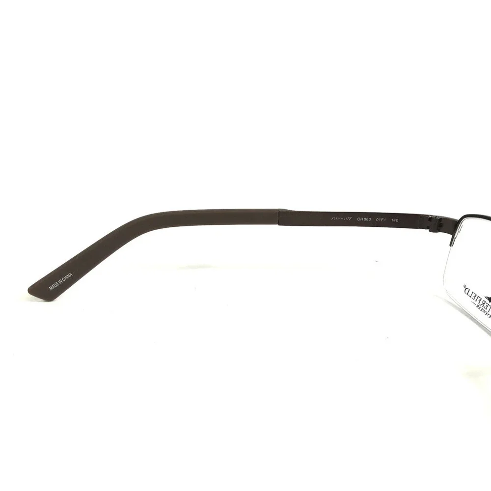 Chesterfield Eyeglasses Frames CH863 01F1 Brown Rectangle Half Rim 53-18-140